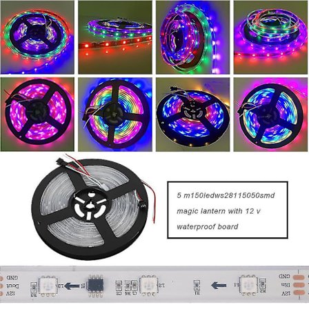 5m 150LED WS2811 5050 12V Julbelysning för TV-bakgrund