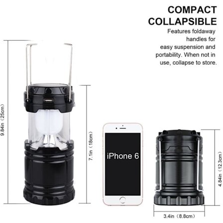 Kannettava aurinkoenergialla toimiva kampivalaisin hätätilanteisiin, kevyt taskulamppu retkeilyyn, kalastukseen, myrskyihin ja sähkökatkoihin