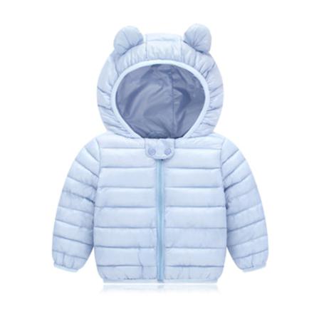 Pojkar Långärmad Hooded Neck Knappar Cardigan Zip Puffer Coat