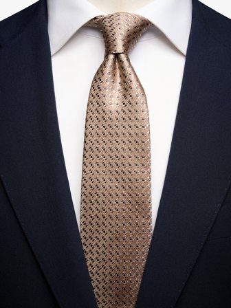 John Henric Men's Beige Krawatte Geometrisch Size 7,5