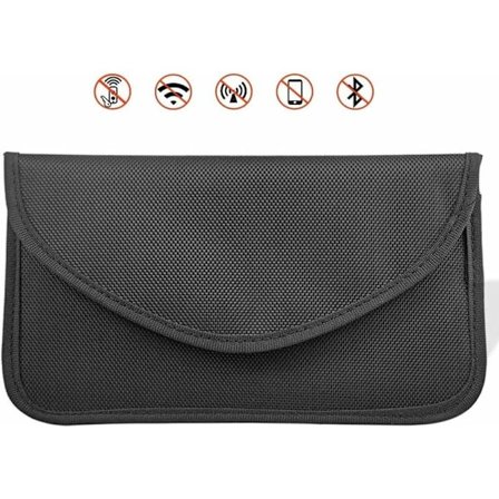 Stor Faraday-pose, signalblokkerende pose for telefoner med bilnøkler, den nyeste funksjonsposen for mobiltelefon, anti-stråling, ingen signal, nylon,