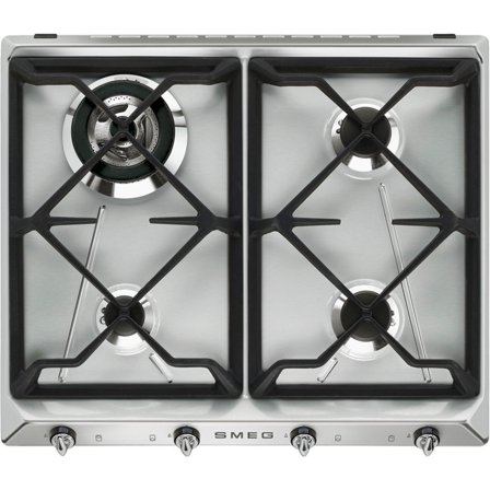 Smeg 59,5 cm Victoria Design Gaskogeplade, Rustfrit Stål - Rustfri stål | KitchenOne