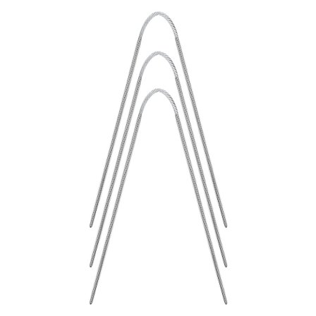 Flexibla dubbla stickade stickor set med 3 metall korta stickade stickor 21 cm fasta dubbla stickade stickor