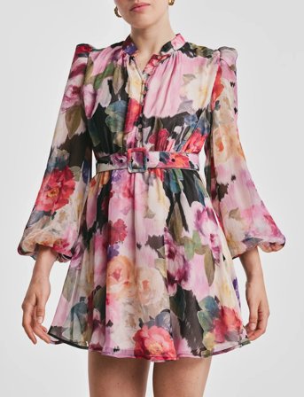 by Ti Mo Organza Mini Dress - Multi/patterned - M