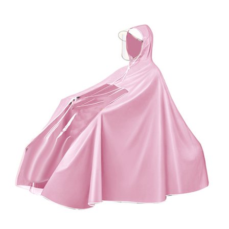 Elektrisk Battericykel Regnkappa Cykel Regnponcho Lång Helkropps Återanvändbar Regnponcho 3XL Cykeltyp Rosa