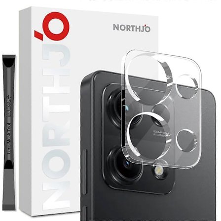 NORTHJO Kameralinsskydd i härdat glas för Xiaomi Redmi Note 14S 4G, HD Klar 3D Full täckning