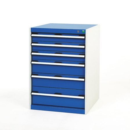 Industrial drawer cabinet BOTT , 650x650x900 mm, 6 drawers