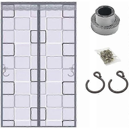 Magneettinen Lämpöeristetty Ovi-verho, Itsesulkeutuva Näkösuoja, Sopii 34x81 tuumaa