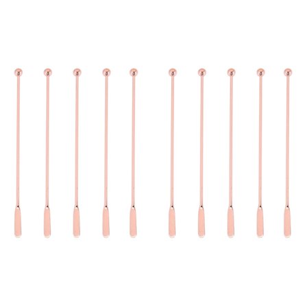 10 st Rörpinnar i Rostfritt Stål - Guld - Rak Pinne, 19 cm