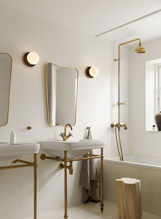 Liila 1 medium vegg/taklampe - dark bronze/opal