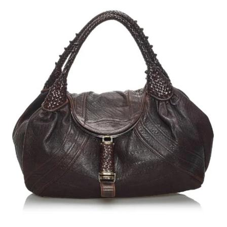Fendi Vintage Pre-owned Læder fendi-tasker Brun, Dame Vintage Tasker, Størrelse: ONE Size