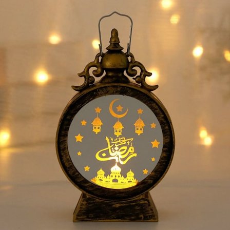 Ramadan Kareem Led Lantern Ramadan Candle Lantern GULD
