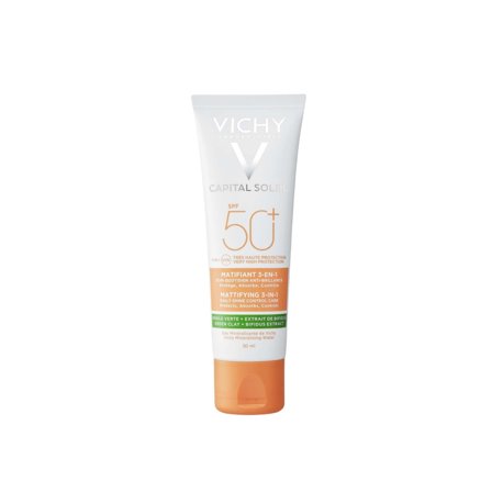 VICHY Capital Soleil Crema Viso 3in1 Anti-acne Purificante SPF 50+ 50ml - Crema viso giorno antimperfezioni