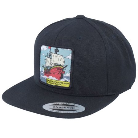 Jack Anchor - Svart snapback Keps - Smooth Sea Never Made a Skilled Sailor Box Black Snapback @ Hatstore