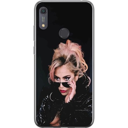 Kompatibelt Mobildeksel til Huawei Y6s (2019) Lady Gaga portrett med solbriller og dramatisk sminke i mørk glamorøs stil