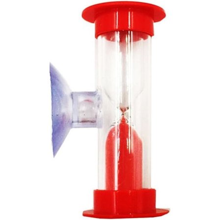 2 Minutters Dusjtidtaker Sugekopp Baderom Nedtelling Timeglass Ingen Batterier Trengs Morsomt Baderomstilbehør Rød