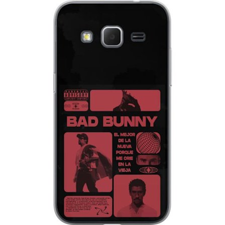 Kompatibelt Mobildeksel til Samsung Galaxy Core Prime Bad Bunny NFL-inspirert skjoldlogo med amerikansk fotball og stjerner