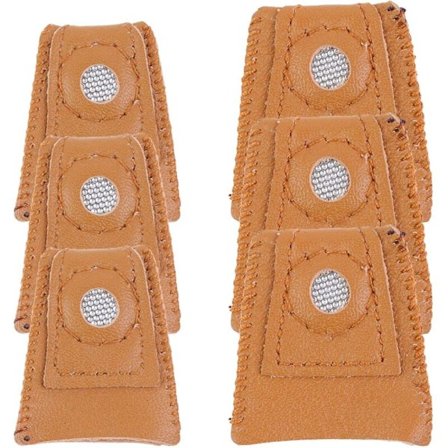 6 Pakk Lær Syfingrevern Verktøy for Strikking Quilting, Pin Puter, Sytilbehør Nål Partner