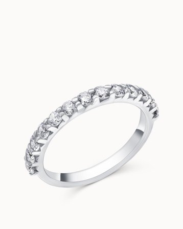 Klassieke eeuwigheidsring Lily 18K witgoud 2.5 mm lab-gekweekte diamanten