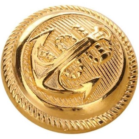 Sett med 12 polerte gullankerknapper med 21 mm vintage Shan-stil