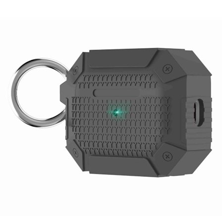 AirPods Pro 2 kraftigt fodral med karbinhake - Grå