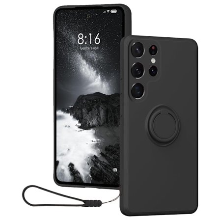 Samsung Galaxy S25 Ultra Skal Med Ringholder Sort