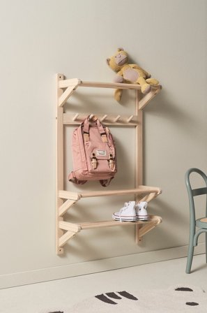 Jotex - Mini Klesoppheng/entreoppbevaring Barn Såpet furu - COLE - Kjøp Barneskap & barnehyller hos Jotex