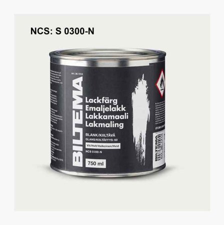Lackfärg blank vit 0 75 liter
