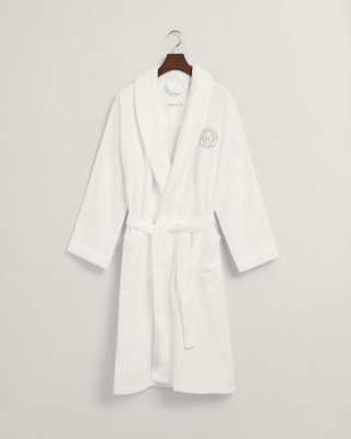 GANT - Crest morgenkåpe, unisex white