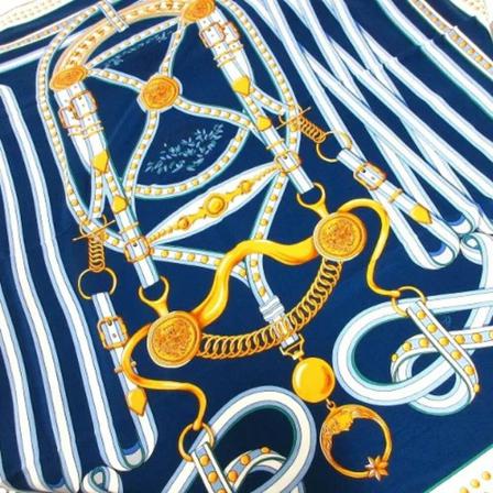 Hermès Vintage, Pre-owned Cashmere scarves Blauw, Dames, Maat:ONE Size