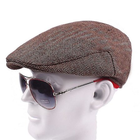 Herr Vintage Newsboy Tweed Baker Gatsby Hatt Peaky Platta Mössor Blinders