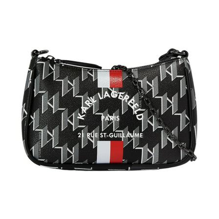Karl Lagerfeld, Rsg Monogram Cc Zip Bag Czarny, Kobieta, Rozmiar: ONE Size