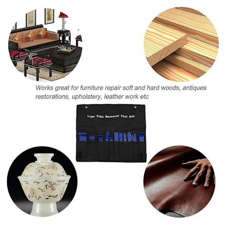 11 stk. Plastik Bærbar Auto Bil Radio Panel Trim Værktøjssæt