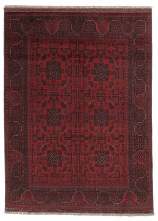 Afghan Khal Mohammadi Tæppe Håndknyttet 148X200 Sort/Mørkerød Afghanistan