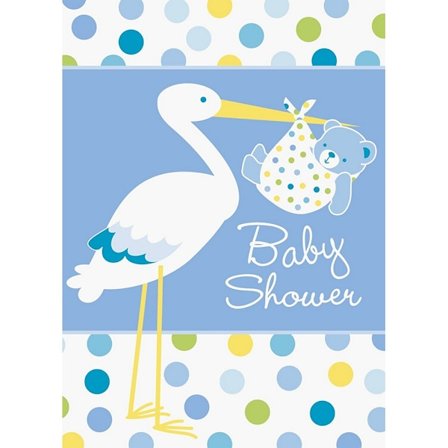 Unika Stork Baby Shower Inbjudningar (Paket med 8) En Storlek