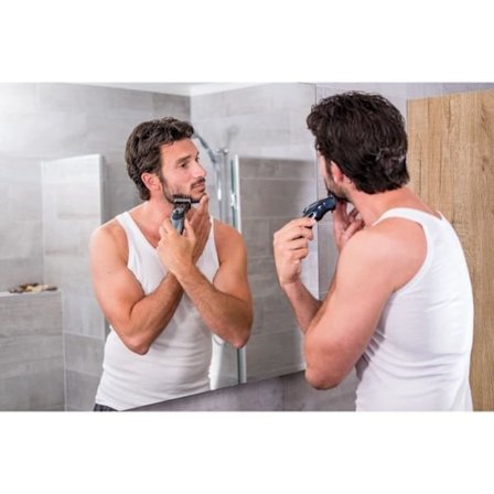 Hår- och skäggtrimmer - WAHL - KLIPPNING & SKÄGG - 3,5 W - 10 kammar - Autonomi: 40 min - Svart