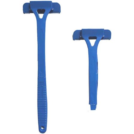 Ubesværet barberingsoplevelse med aftagelig foldbar rygbarbermaskine, sikkert ergonomisk design til våd eller tør brug uden batterier eller stik, 