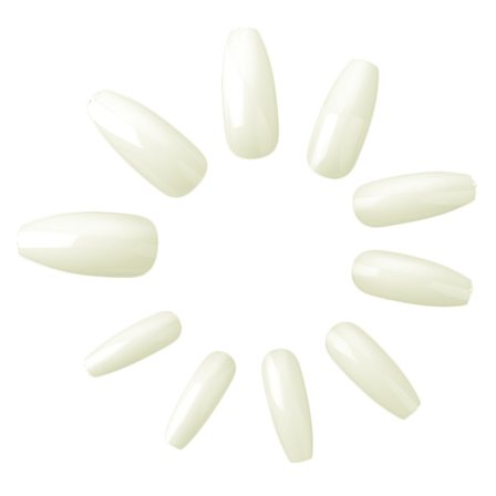 500 kynsilakkaa ballerina milk white tekokynnet akryylikärjet