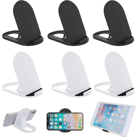 6 stk. Foldbar mobiltelefonholder, justerbar mobiltelefonholder, universel til alle mobiltelefoner og tablets