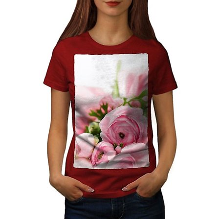 Rose Pink Photo Nature Kvinnor Röd-skjorta