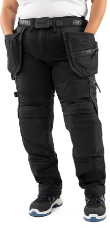 Arbetsbyxor Fristads Dam Green hantverkarbyxa stretch 2901 GWM, dam, Svart Arbetskläder