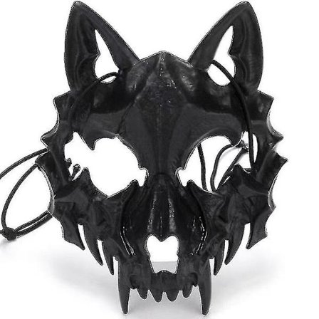 Resin Half Face White Skull Skrämmande masker