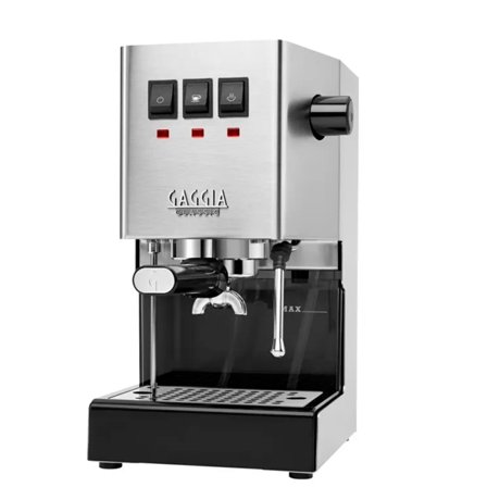 Gaggia Classic E24 espressomaskin, borstat stål | Kaffe > Espressomaskiner | Bagaren och Kocken
