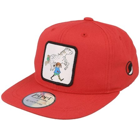 Pippi Longstocking - Red - snapback - Cap - Kids Toddler Pippi The Horse Red Snapback - Hatstore