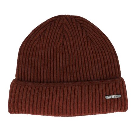 Stetson - Röd cuff Beanie - Beanie Merino Golden Flame Cuff @ Hatstore