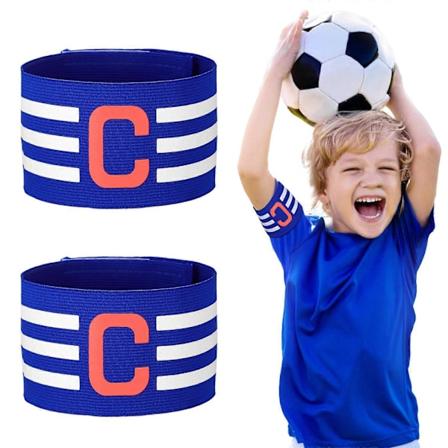 2 stk Fotballkapteinsbånd Fotball Lagkaptein Symbol Armbånd Elastiske Armbånd For Sportsutøvere {db} 35.00X7.00X0.20CM
