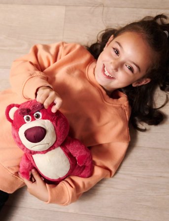 Simba Toys Disney Pixar Lotso With Walking Stick Plush (25Cm) - Pink - ONE SIZE