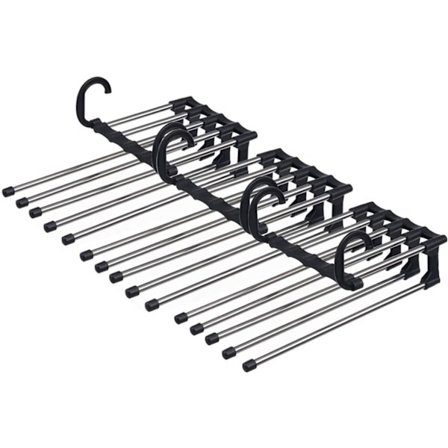3-pack Stretchable Byxhängare, 3 platsbesparande galgar