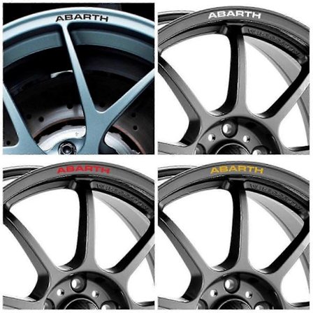 Jinzhaolai För X8 Fiat Abarth Fälgar Lättmetallfälgar Böjda Dekaler Klistermärken 500 Punto 124 Spider