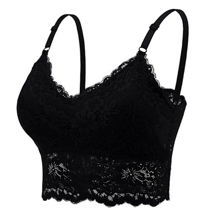 Plus Size Säädettävät Pitsi-Rintaliivit Naisille Bralette Pehmustetut Pitsi-Bandeau-Rintaliivit
